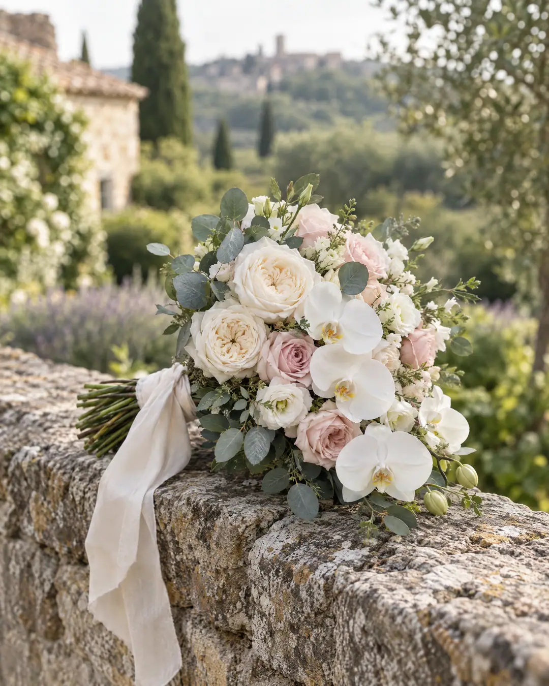 Bouquet de mariée, tons blancs